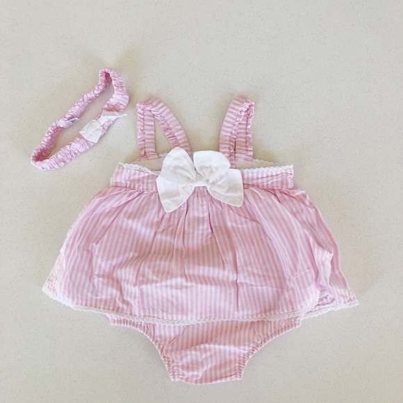 Little Me Pink Striped Dress - Picture 2 of 3